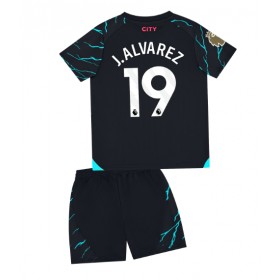 Manchester City Julian Alvarez #19 Tredje Kläder Barn 2023-24 Kortärmad (+ Korta byxor)